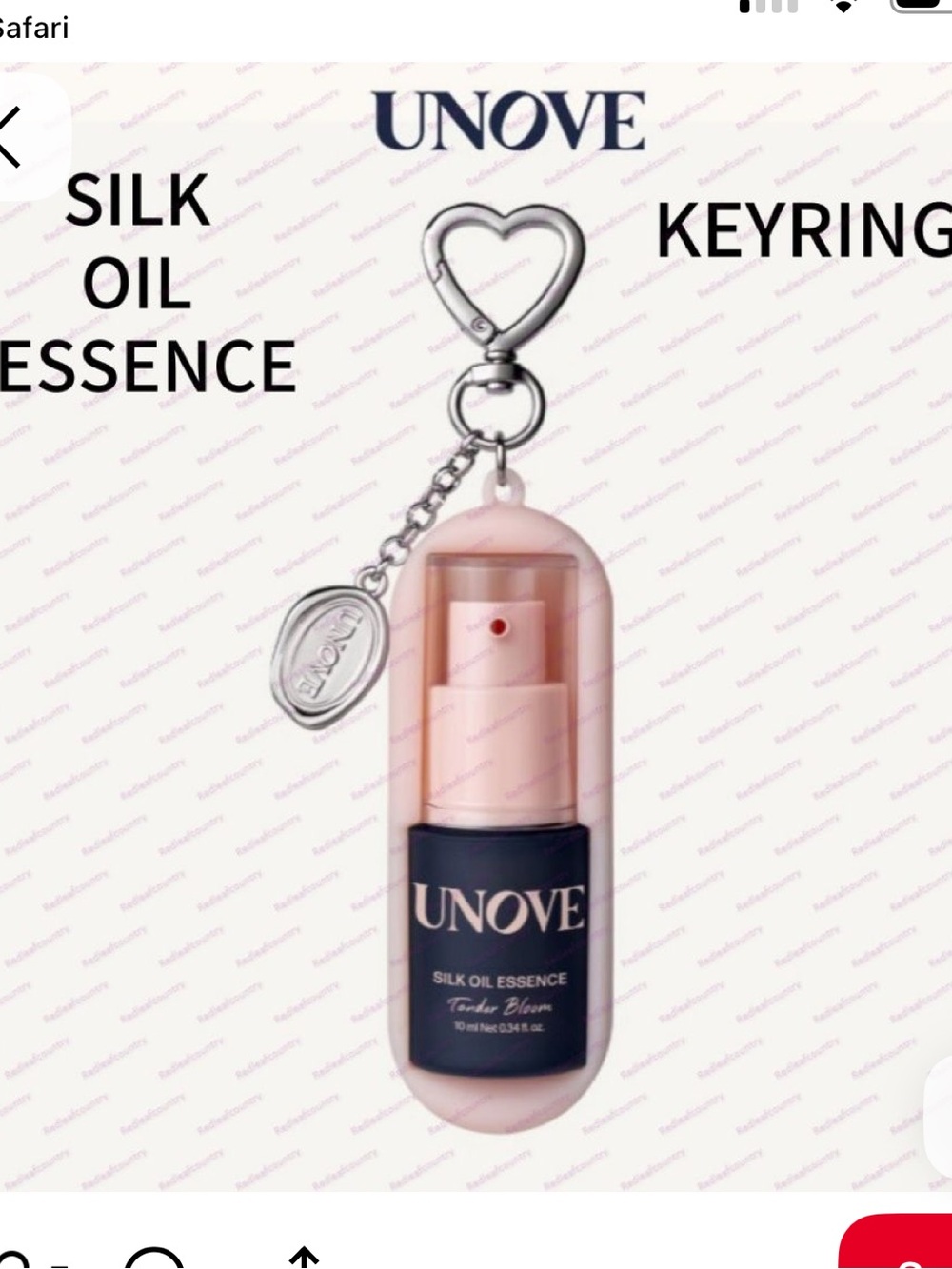 Unove Silk Oil Essence in Tender Bloom 10ml in keychain